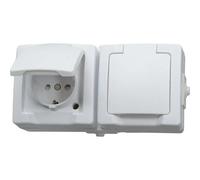 Kopp 137002003 Interruttore per ambienti umidi Presa doppia Bianco 1 pz.