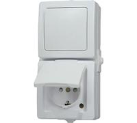 Kopp 138502009 Interruttore per ambienti umidi Combinazione interruttore/prese