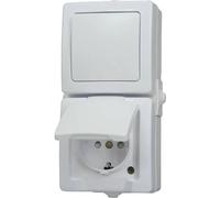 Kopp 138502009 Interruttore per ambienti umidi Combinazione interruttore/prese