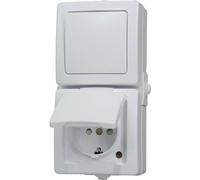 Kopp 138502009 Interruttore per ambienti umidi Combinazione interruttore/prese