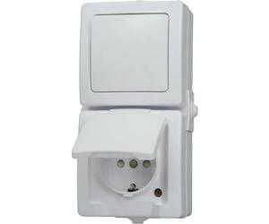 Kopp 138502009 Interruttore per ambienti umidi Combinazione interruttore/prese