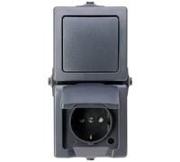 Kopp 138515009 Interruttore per ambienti umidi Nautic Antracite 1 pz.
