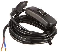 Kopp 140305098, Prolunga con presa tipo europeo, 2 m, e interruttore a filo