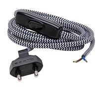 Kopp 140315002 - Cavo elettrico europeo, 2 m, colore: Bianco/Nero