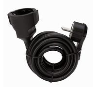 Kopp 143605083 - Prolunga con spina piatta, 3 m, colore: Nero