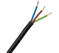 Kopp 152410841 - Tubo flessibile H05 VV-F 3G, 1 mm², 10 m, colore: Nero