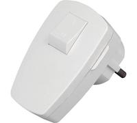 Kopp 170402006 Spina angolata di sicurezza Plastica con interruttore 230 V Bia