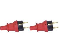 Kopp 173012004 - Spina con guaina protettiva e antipiega, colore: rosso (Confezione da 2)