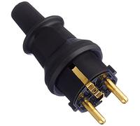 Kopp 173016008 - Spina con contatto di terra e guaina antipiega, nero