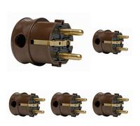 Kopp 178506001 - Spina angolare con contatto di protezione, in plastica, IP20, ingresso laterale, 2 sistemi di contatto di protezione secondo la norma CEE 7/VII per sezione cavo fino a 3 x 1,5 mm²,