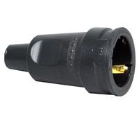 Kopp 180416066 - Giunto in gomma con contatto di protezione e guaina antipiega, colore: Nero, 180416066