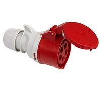 Kopp 182301001 - Presa CEE a 5 poli, 16 A, 400 V, colore: Rosso