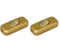 Kopp 191307089, Interruttore a filo, unipolare, 250 V, 2 A, oro (Confezione da 2)