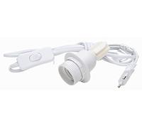 Kopp 210001042 - Cavo europeo, 2 x 0,75 mm2, con interruttore intermedio e attacco E27, colore: Bianco