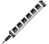 Kopp 22942001200000000 2.29420012E8 Multipresa 6 scomparti Nero, Argento Presa