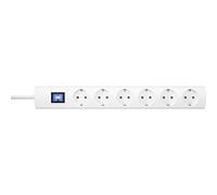 Kopp 232902015 - Plus Ciabatta con 6 prese, IP20, 3600 W, Bianco, 3 m di cavo