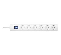 Kopp 233002019 multipresa con interruttore 6 scomparti bianco schuko