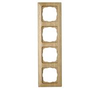 Kopp 306830086 - Mascherina in rovere naturale a 4 ingressi, per montaggio verticale e orizzontale, serie: Milano