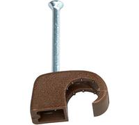 Kopp 342706082 - Clip Iso 7-10 mm, con spillo in acciaio, 30 mm, 50 pezzi, colore: Marrone