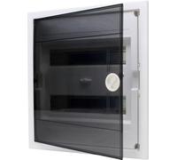 Kopp 346002005 - Scatola di distribuzione a incasso con porta in plastica, 2 file, per 24 poli, 1 pezzo, grigio/nero
