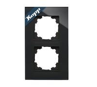 Kopp 405405011 - Cornice di copertura a 2 vani, in vetro nero