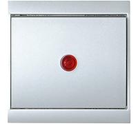 Kopp 621677083 - Interruttore di controllo Malta con lente e luce integrata, colore: Argento