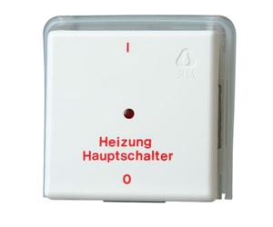Kopp 627302086 - Interruttore principale riscaldamento da incasso, per ambienti umidi, colore: Bianco puro