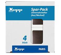 Kopp, 652626010, 652626010 Paris senior Confezione: 4 interruttore universale (o