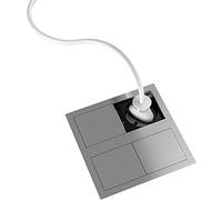 Kopp 939630013 VersaHIT - Presa doppia da incasso, 16 A, IP54, 3400 W, in acciaio INOX spazzolato