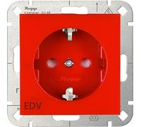 Kopp 940012004 Presa con Contatto di Protezione, Rosso