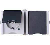 Kopp 950655000 Presa con Contatto di Protezione, Grigio