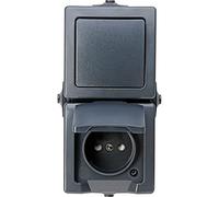 Kopp 138515009 interruttore per ambienti umidi nautic antracite