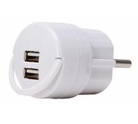 Kopp Adattatore Elettrico con 2 ingressi USB Max. 2,1 A, 1 pezzi, 473103017 - NU
