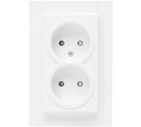 Kopp Athenis BL-M presa senza terra 2x, artica opaca, 950032081
