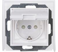 Kopp Athenis - Presa con contatto di protezione, per ambienti umidi, colore: Bianco, 954029085