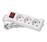 Kopp 129713007 multipresa con interruttore 3 scomparti bianco artico schuko