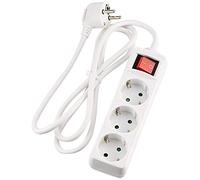 Kopp 129713007 multipresa con interruttore 3 scomparti bianco artico schuko