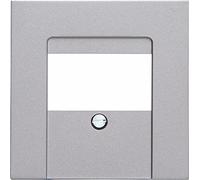 Kopp HK07 - Copertura TAE, 1 - 3 porte (o 2 prese USB), colore: acciaio, 5 pezzi, 373147009