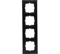 Kopp HK07 - Mascherina di copertura 4 scomparti, colore: nero opaco - (5 pezzi)