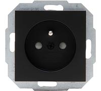 Kopp HK07 - Presa con contatto di protezione media, protezione contro il contatto, colore: nero opaco (10 pezzi)