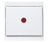 Kopp Interruttore di controllo Malta con lente e luce integrata, colore: Bianco artico, 621666085