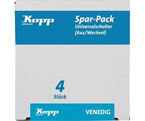 Kopp interruttore per confezione 4 A/W, 4 pezzi, platino, Venedig, 602643054