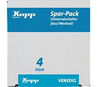 Kopp, Interruttore Universale Venedig, Confezione Risparmio da 4 Pz. - 602629056