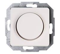 Kopp Milano 843513086 - Interruttore a pressione, dimmer combinato, per lampadine a incandescenza, 230 V, lampade alogene, taglio di fase, colore: Bianco