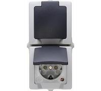 EL FRB SKDO2S - Presa di corrente per ambienti umidi AP, 2 ingressi, verticale