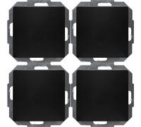 Kopp Paris 652650015 - Set professionale 4 interruttori universali (interruttore di spegnimento), IP20, superficie opaca, 250 V ~