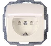 Kopp Presa di corrente con contatto di protezione Rivo con coperchio e protezione da contatto aumentata, bianco puro, 1 pz. con coperchio, 945217086