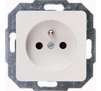 Kopp Presa di protezione centrale con maggiore protezione dei contatti nel design MILANO e bianco. La corrente nominale è 16A e la tensione nominale è 250 V ~, classe di protezione IP20, 919913086
