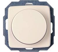 Kopp Rivo 843217081 - Interruttore a pressione, combinato, dimmer LED, per lampadine a incandescenza, 230 V, lampade alogene, taglio di fase, colore: Bianco puro
