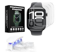 Kopration Pellicola per Apple Watch 10 46mm Protettiva Pellicola in vetro temperato, Anti-Graffio pellicola ultra sottile ad alta definizione adatta per iWatch serie 10 46mm [3 Pezzi]